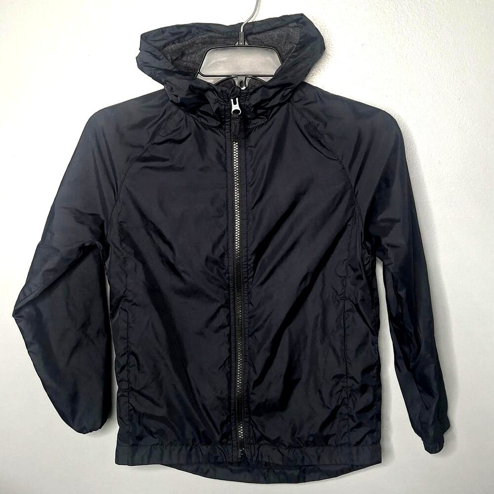 The Children's Place Boys Navy Hooded Windbreaker Jacket M 7/8